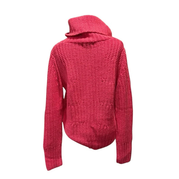 Banana Republic Alpaca Merino Wool Blend Pink Turtleneck Sweater Womens Medium - Picture 6 of 10